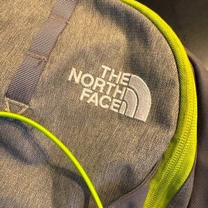 The North Face Gray and Green Backpack for Adventurers